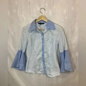 White House black market‎ top with bell sleeves